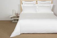 PEARLS EMBROIDERY -DOUBLE KING PARURE HOUSSE DE COUETTE AVEC 2 TAIE D'OREILLER 51X71 ET UN DRAP PLAT