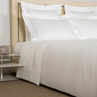 Parure housse de couette 4 pcs Pearls Embroidery en coton - Milk & Savage Beige