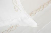 PEARLS EMBROIDERY -DOUBLE KING PARURE HOUSSE DE COUETTE AVEC 2 TAIE D'OREILLER 51X71 ET UN DRAP PLAT