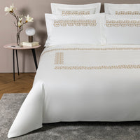 Parure housse de couette 4 pcs Ornate Medallion en coton - Milk & Savage Beige