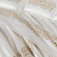 Parure housse de couette 4 pcs Ornate Medallion en coton - Milk & Savage Beige