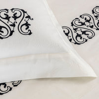 Parure housse de couette 4 pcs Ornate Medallion en coton - Milk & Black