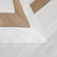 Parure housse de couette 4 pcs Forever Bordo Yd en coton - Beige & Camel