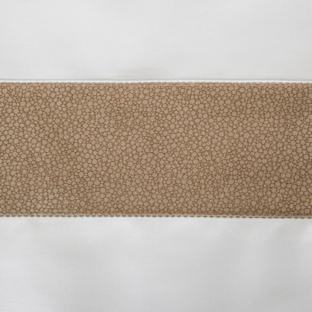 Parure housse de couette 4 pcs Forever Bordo Yd en coton - Beige & Camel