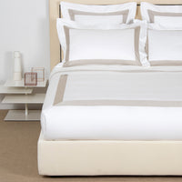 Parure housse de couette 4 pcs Forever Bordo Yd en coton - Milk & Bronze