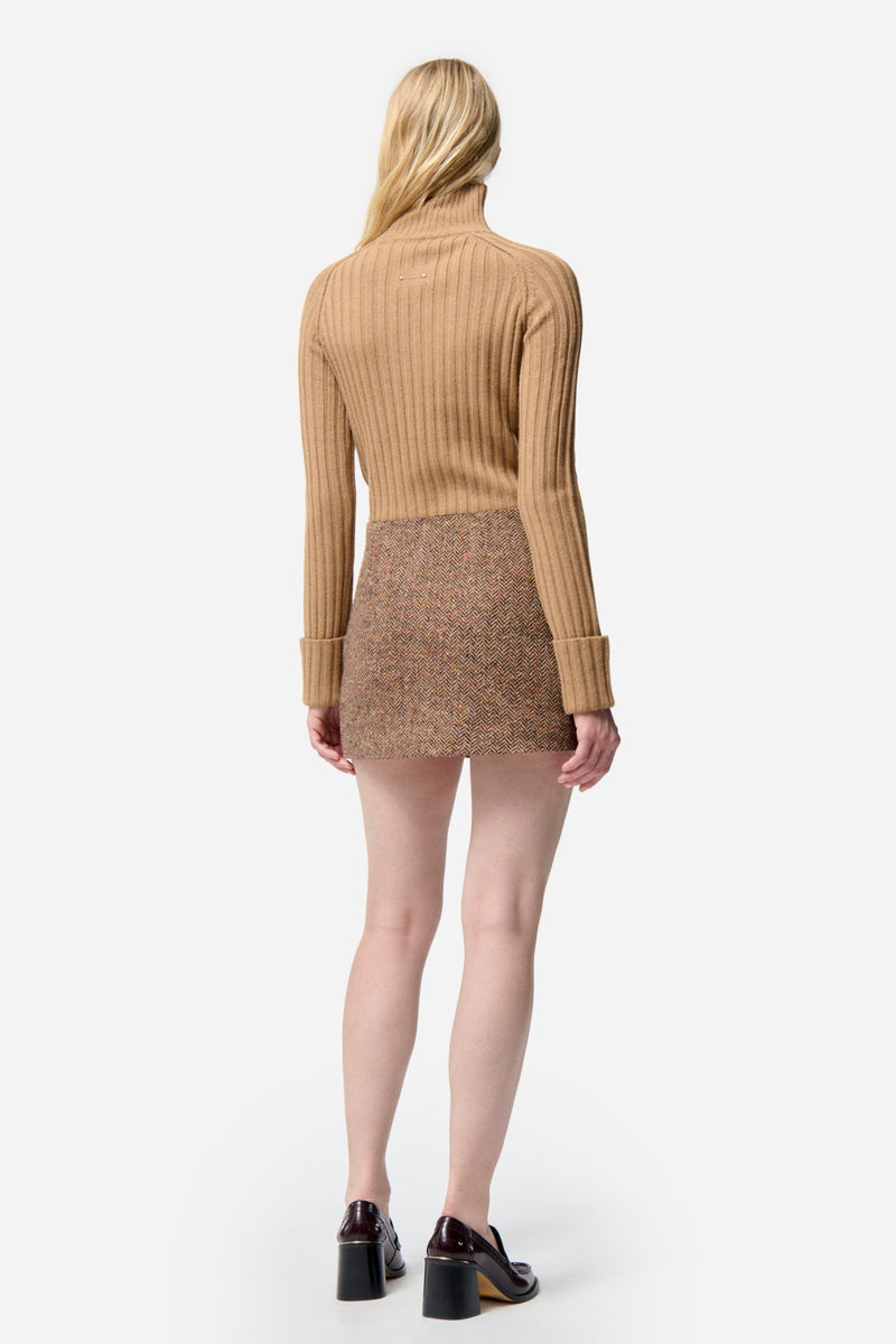 Tolmia short skirt in a wool blend - Multicolored