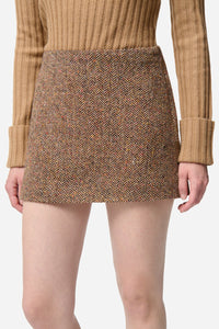 Tolmia short skirt in a wool blend - Multicolored