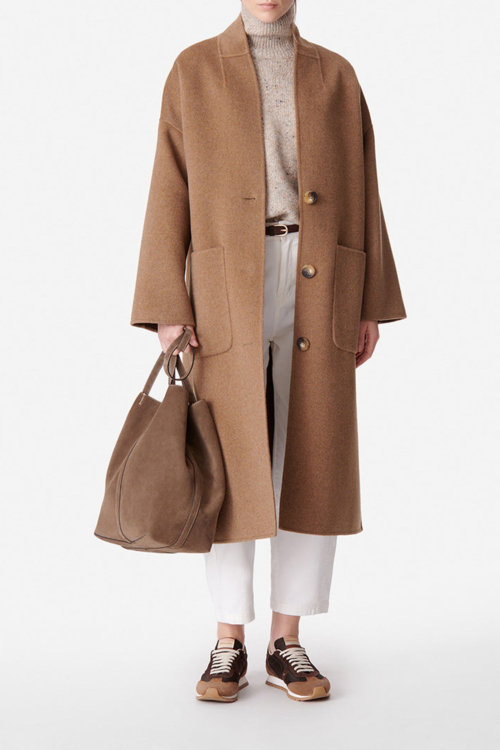 Manteau Bachir en laine - Camel