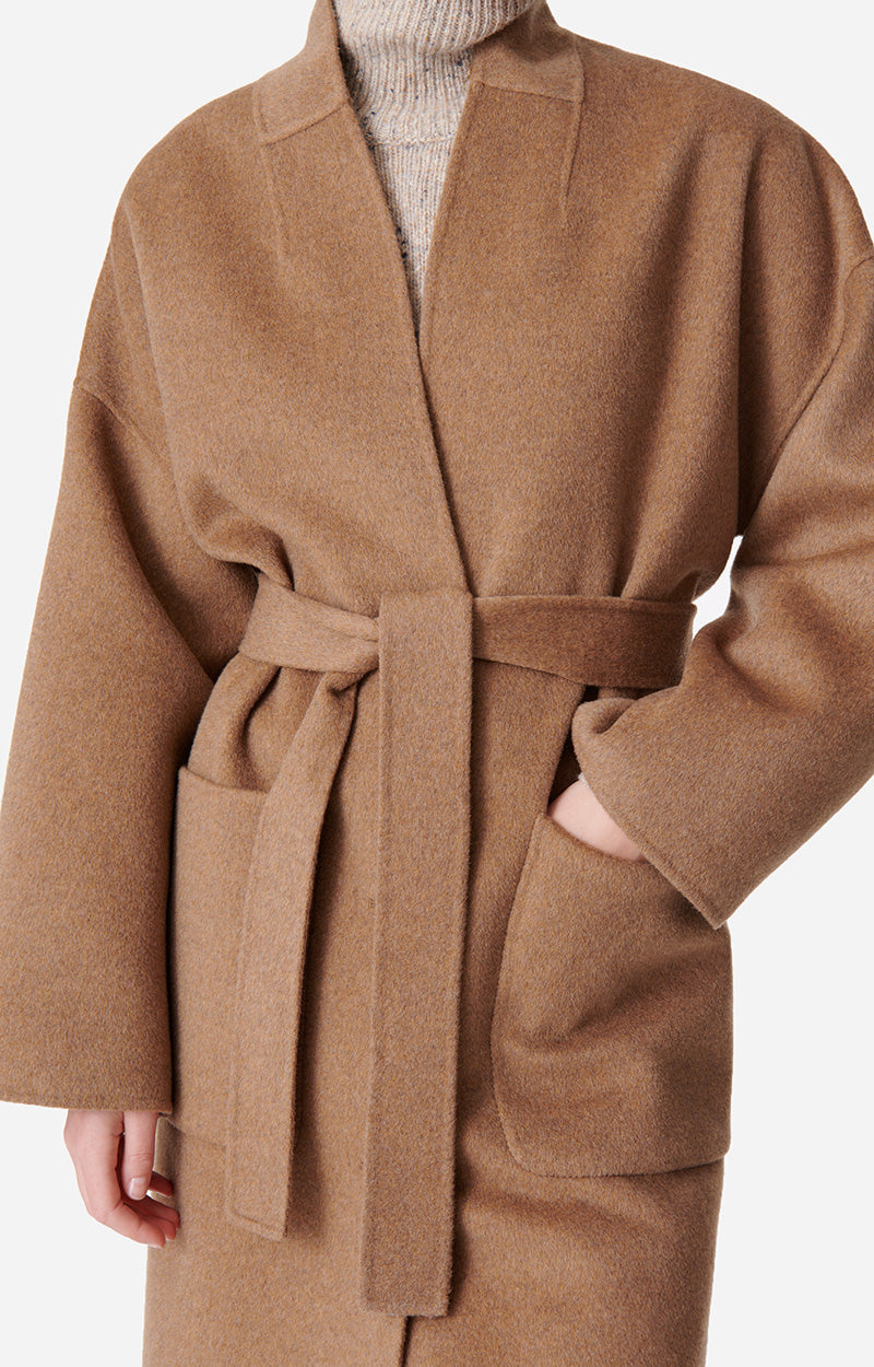 Manteau Bachir en laine - Camel