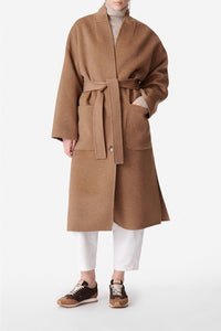 Manteau Bachir en laine - Camel