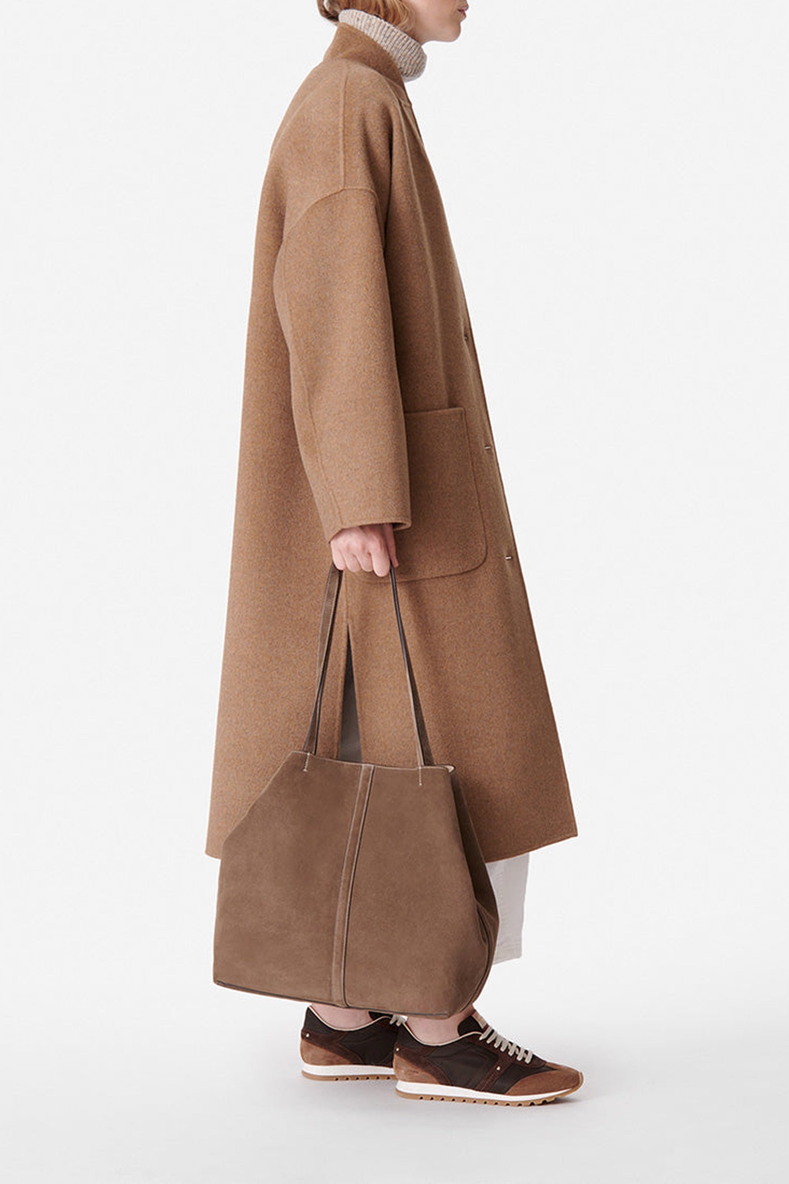 Manteau Bachir en laine - Camel