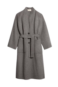 Manteau Bachir en laine - Gris Chiné