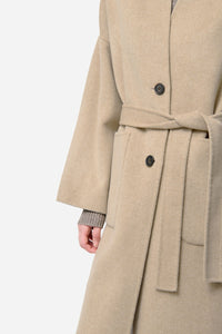 Bachir wool coat - Beige Chine