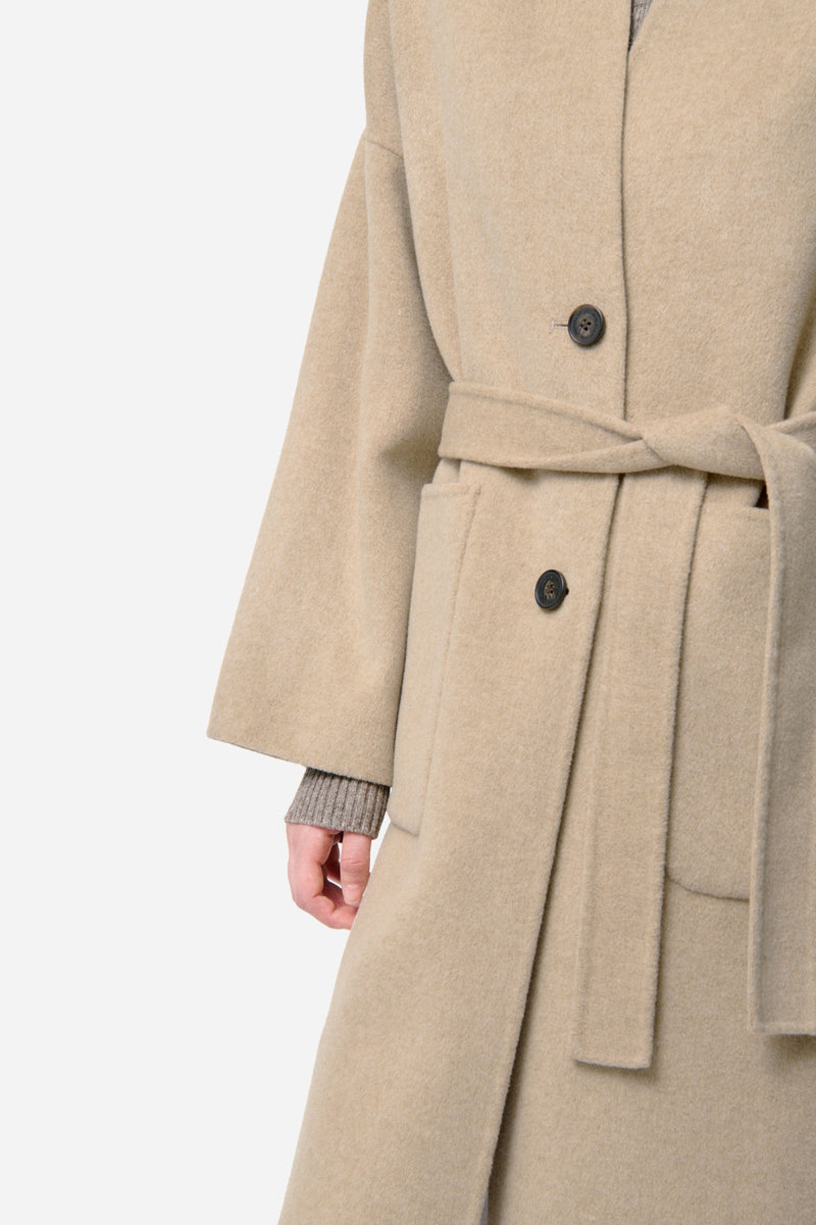 Bachir wool coat - Beige Chine