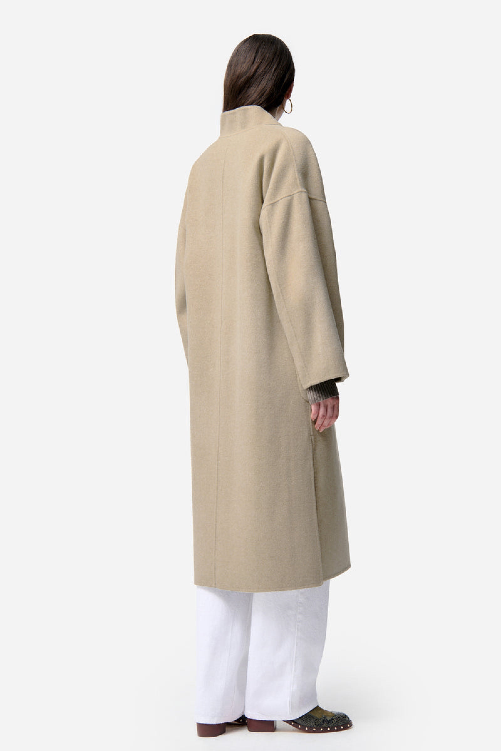 Bachir wool coat - Beige Chine