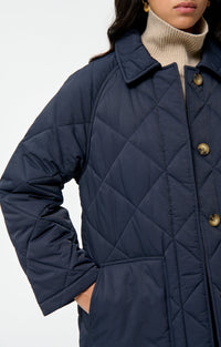 Manteau long matelassé Firmino - Marine