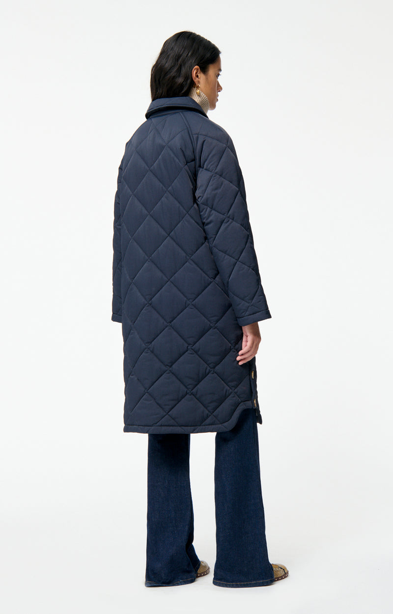 Manteau long matelassé Firmino - Marine