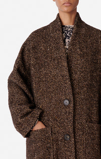 18 QTY NEW // MARRON / Manteau Bachir - MARRON