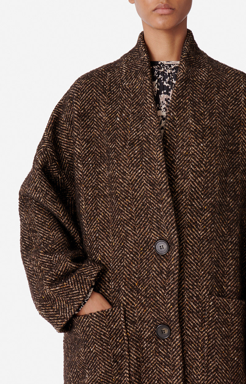 18 QTY NEW // MARRON / Manteau Bachir - MARRON