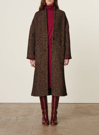 Manteau Bachir en laine mélangée - Marron