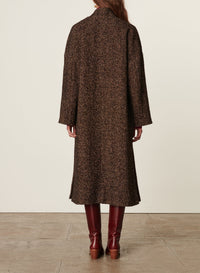 Manteau Bachir en laine mélangée - Marron