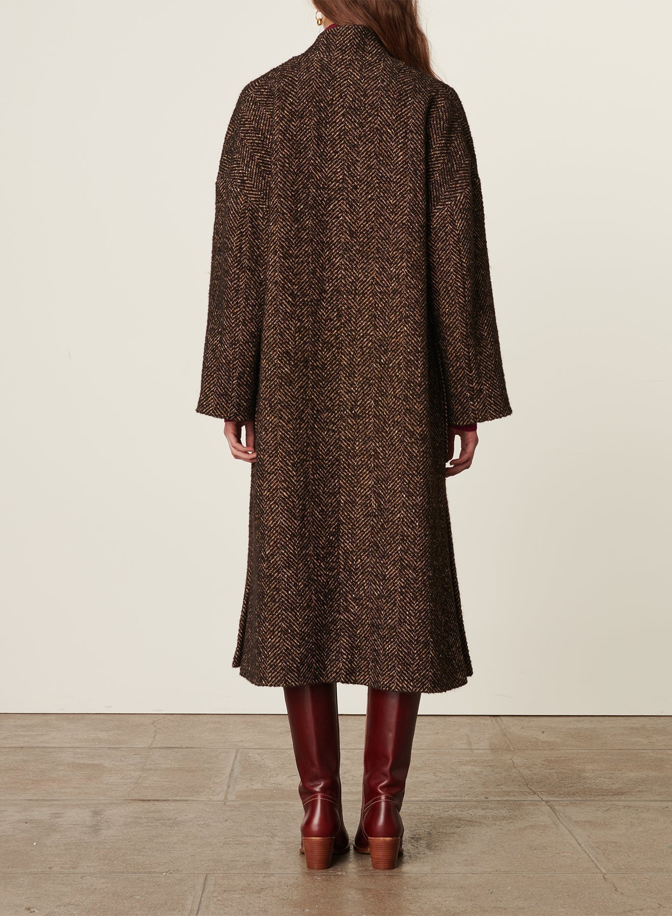 Manteau Bachir en laine mélangée - Marron