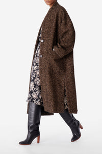 Manteau Bachir en laine mélangée - Marron