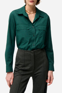 RECO : 85 // Chemise Dim en coton - Vert Paon