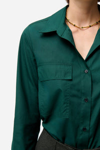 Chemise Dim en coton - Vert Paon