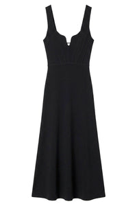 Robe longue à bretelles - Noir