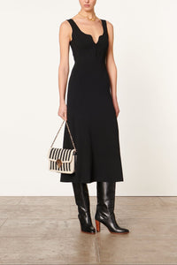 Robe longue à bretelles - Noir