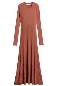 Robe longue Elisa - Noisette