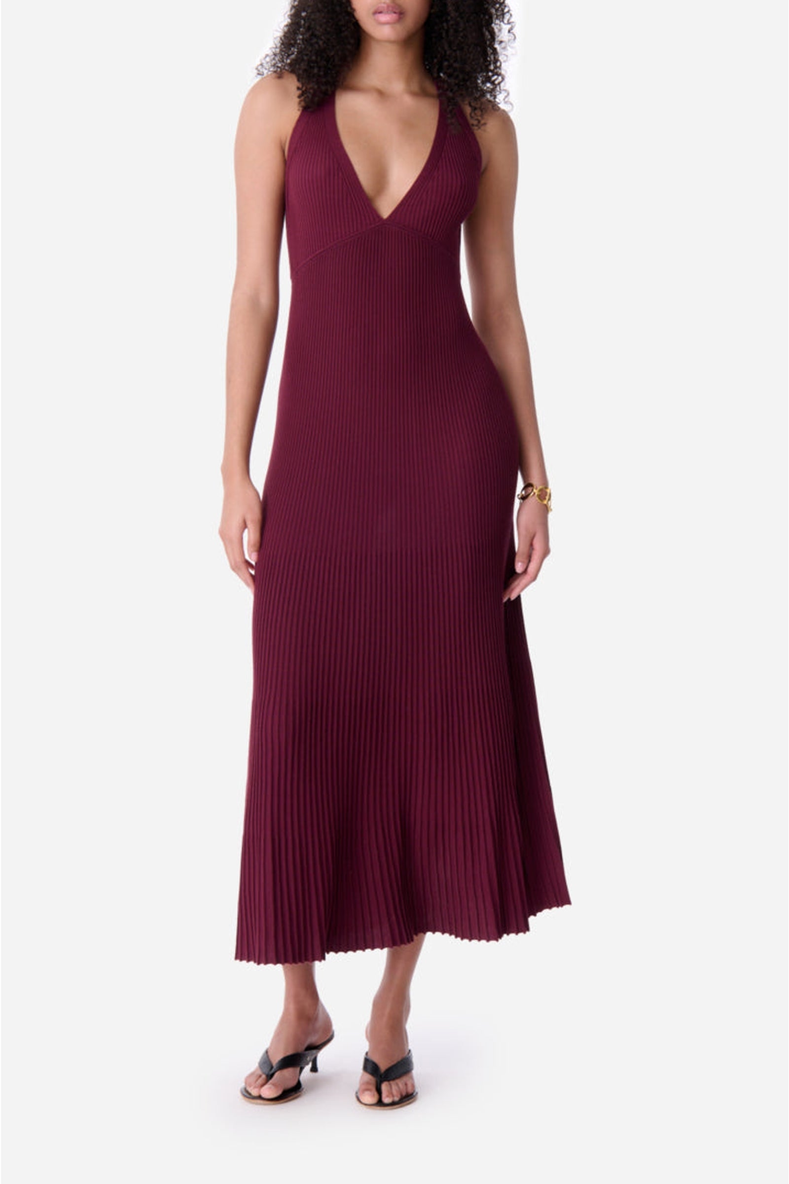 Robe longue Elouna - Bordeaux