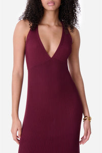 Robe longue Elouna - Bordeaux
