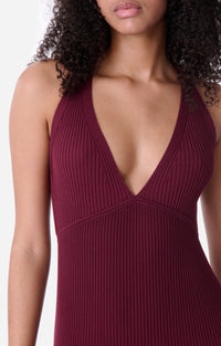 Robe longue Elouna - Bordeaux