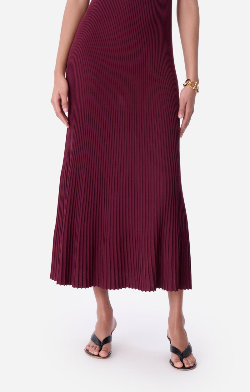 Robe longue Elouna - Bordeaux