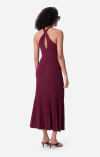 Robe longue Elouna - Bordeaux