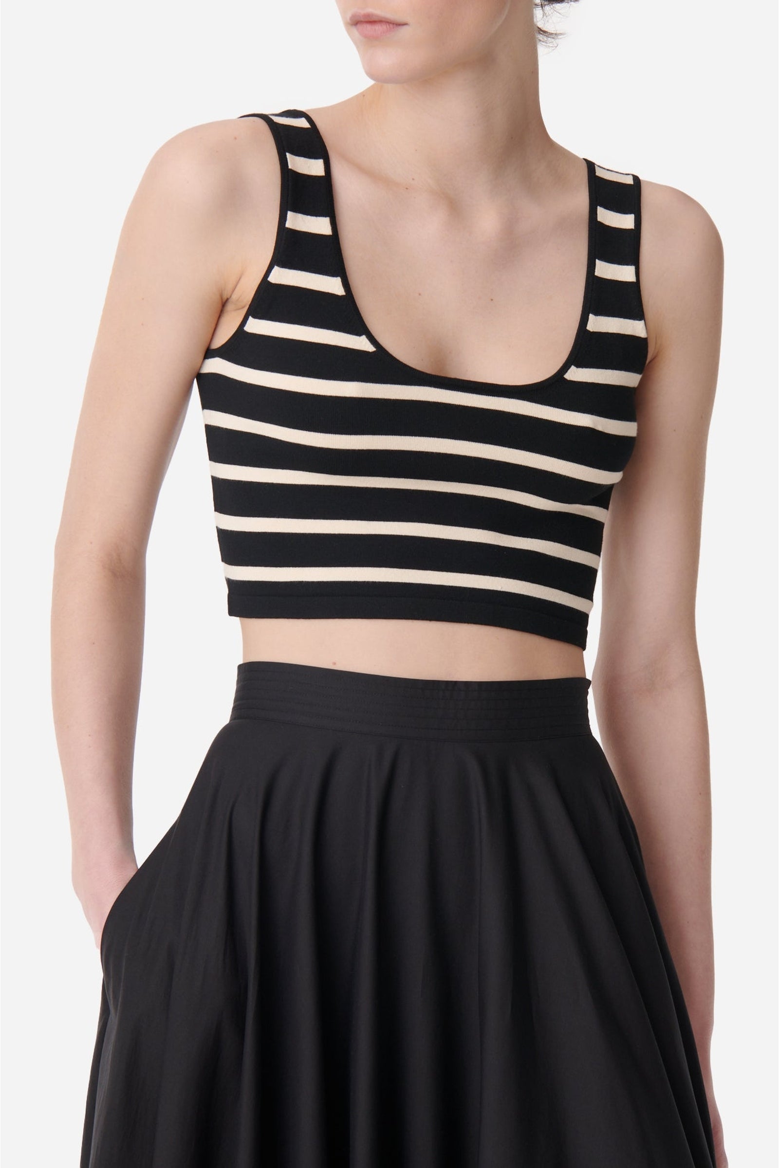17 QTY RELIQUAT 60 // NOIR/ECRU / Top Calou - NOIR/ECRU