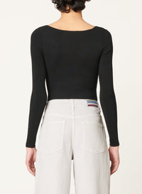 Pull Drea à col V - Noir