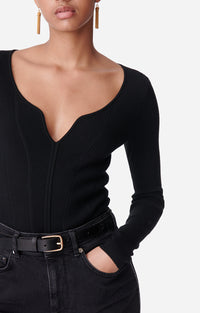 Pull Drea à col V - Noir