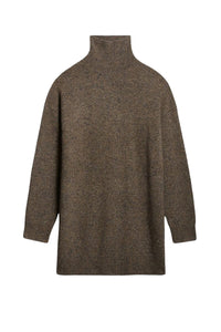 Robe courte Florina en laine - Taupe