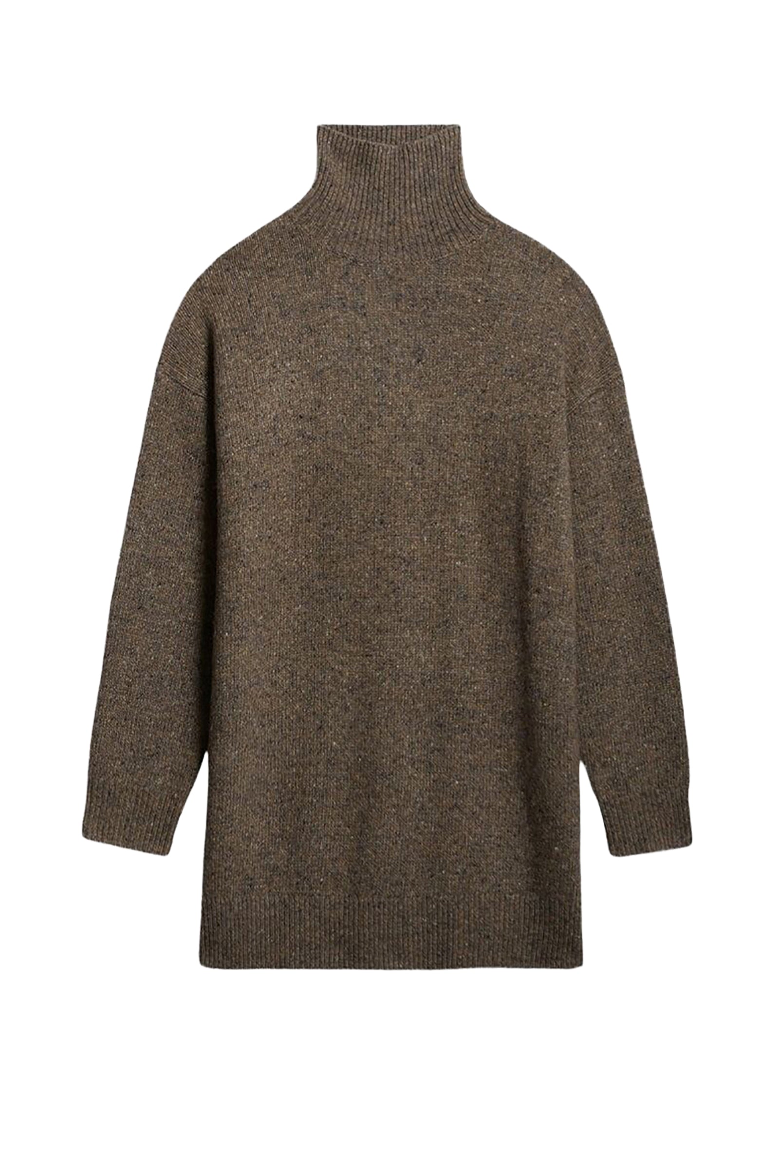 Robe courte Florina en laine - Taupe