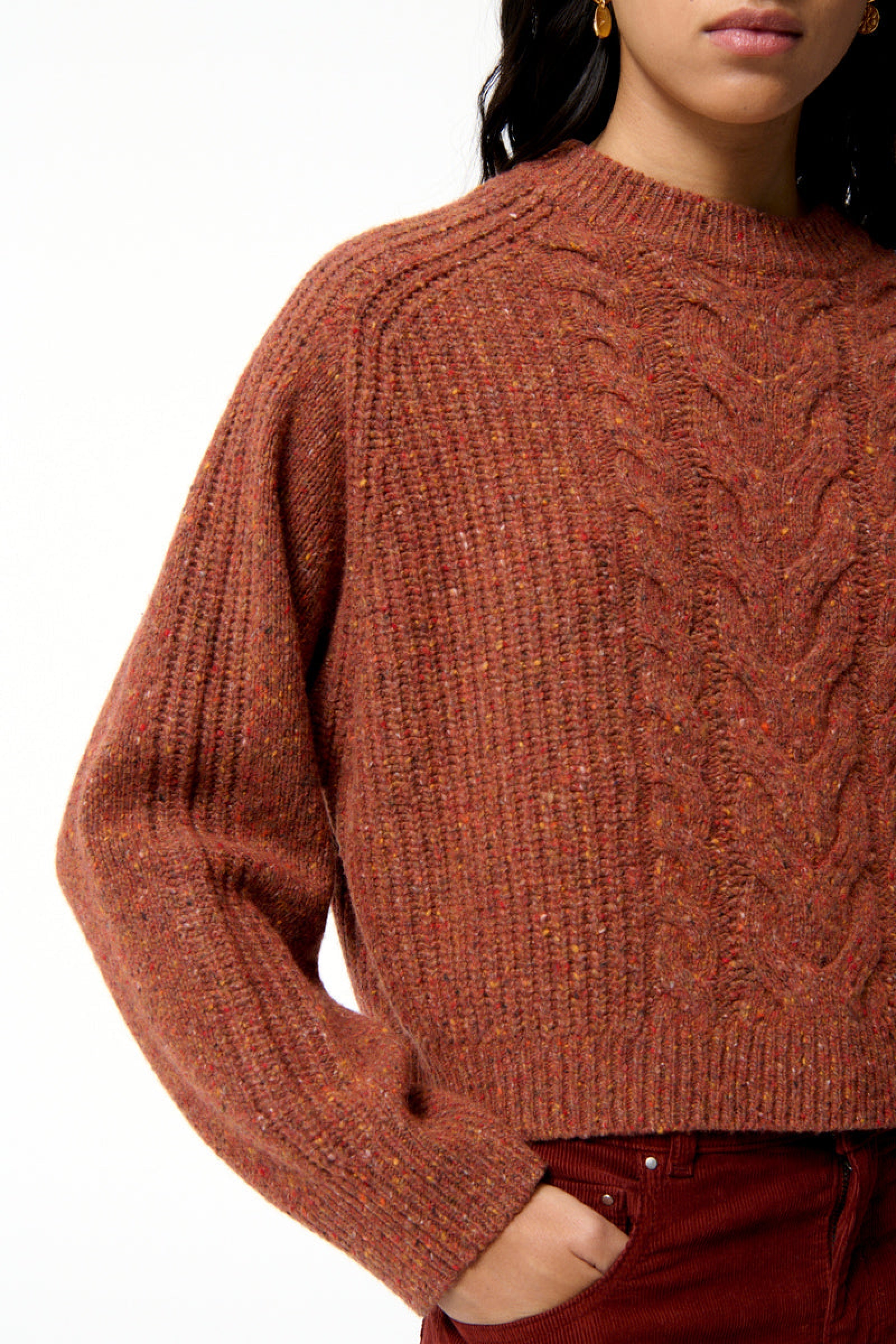 Pull Delora en laine - Brique