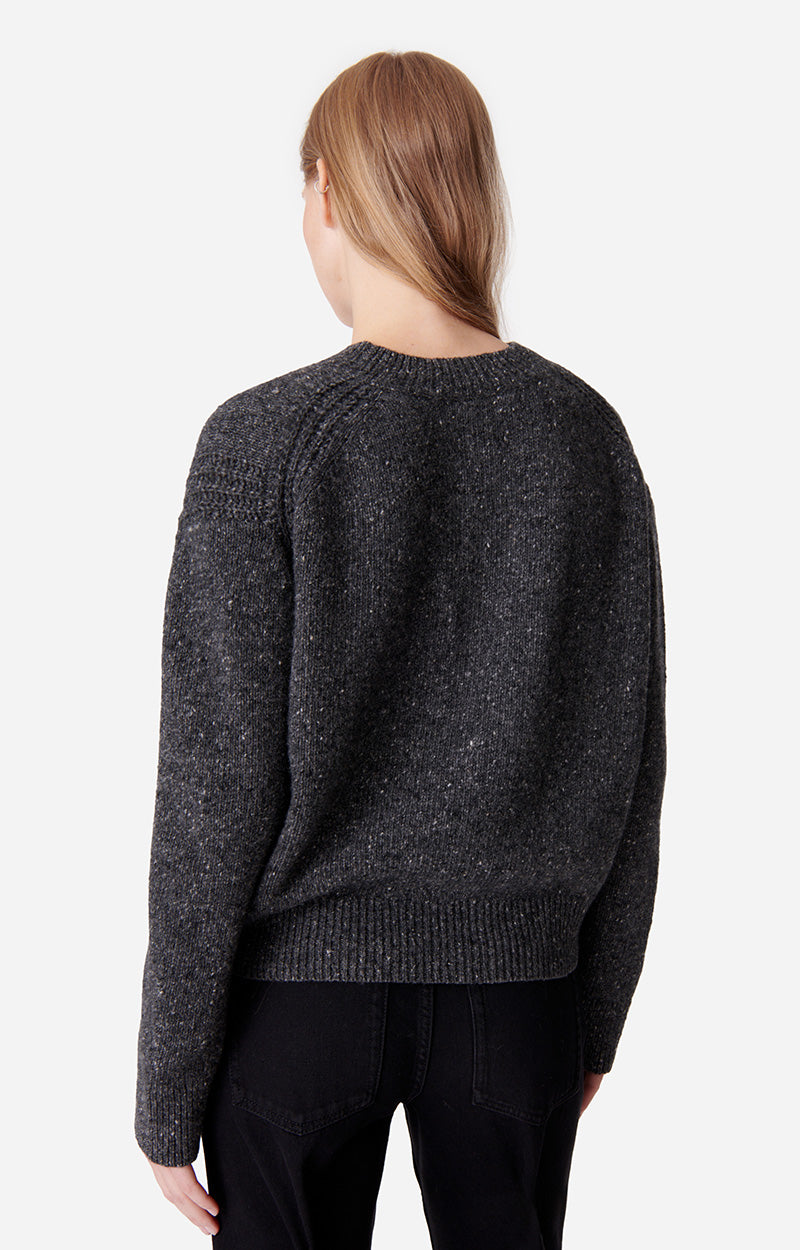 Pull Duena en laine - Gris Chiné