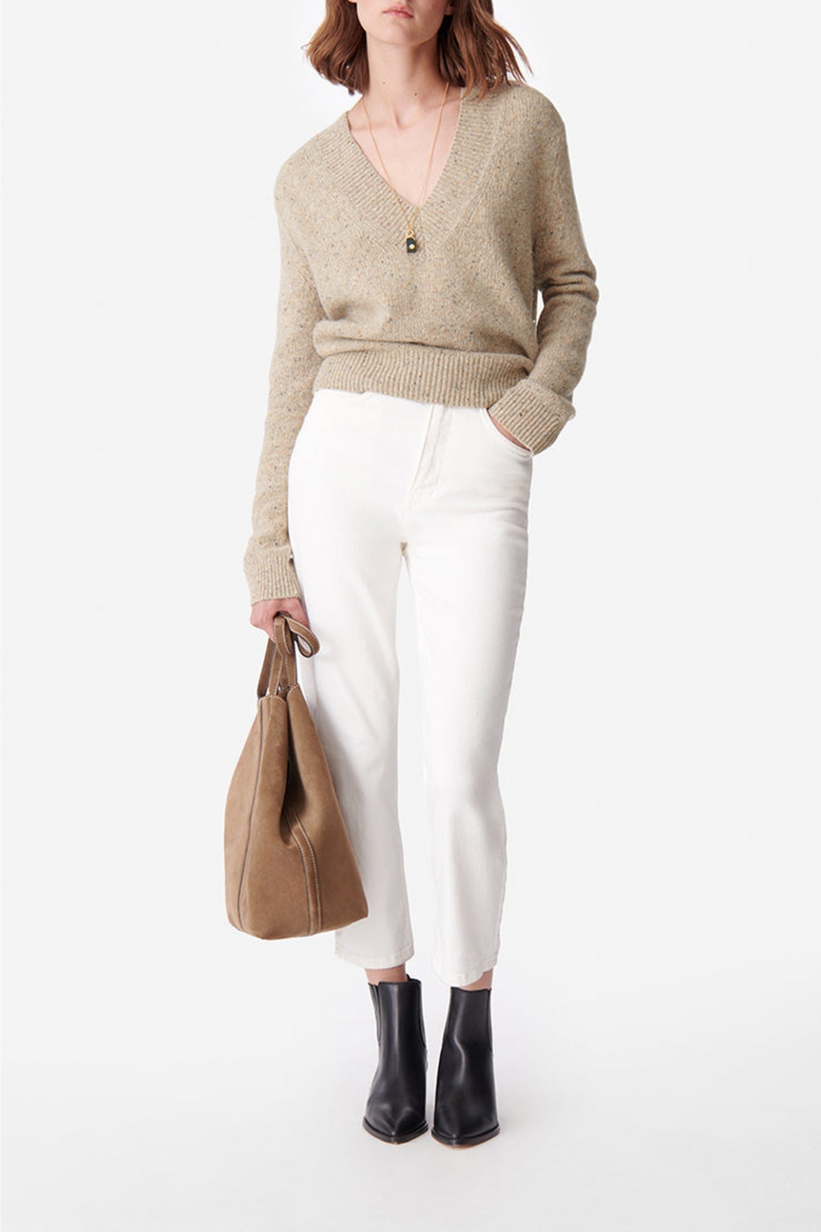 Pull Damita en laine - Beige
