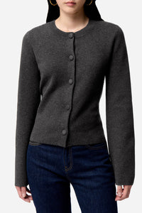 RECO : 110 // Cardigan Firmin en laine mélangée - Anthracite
