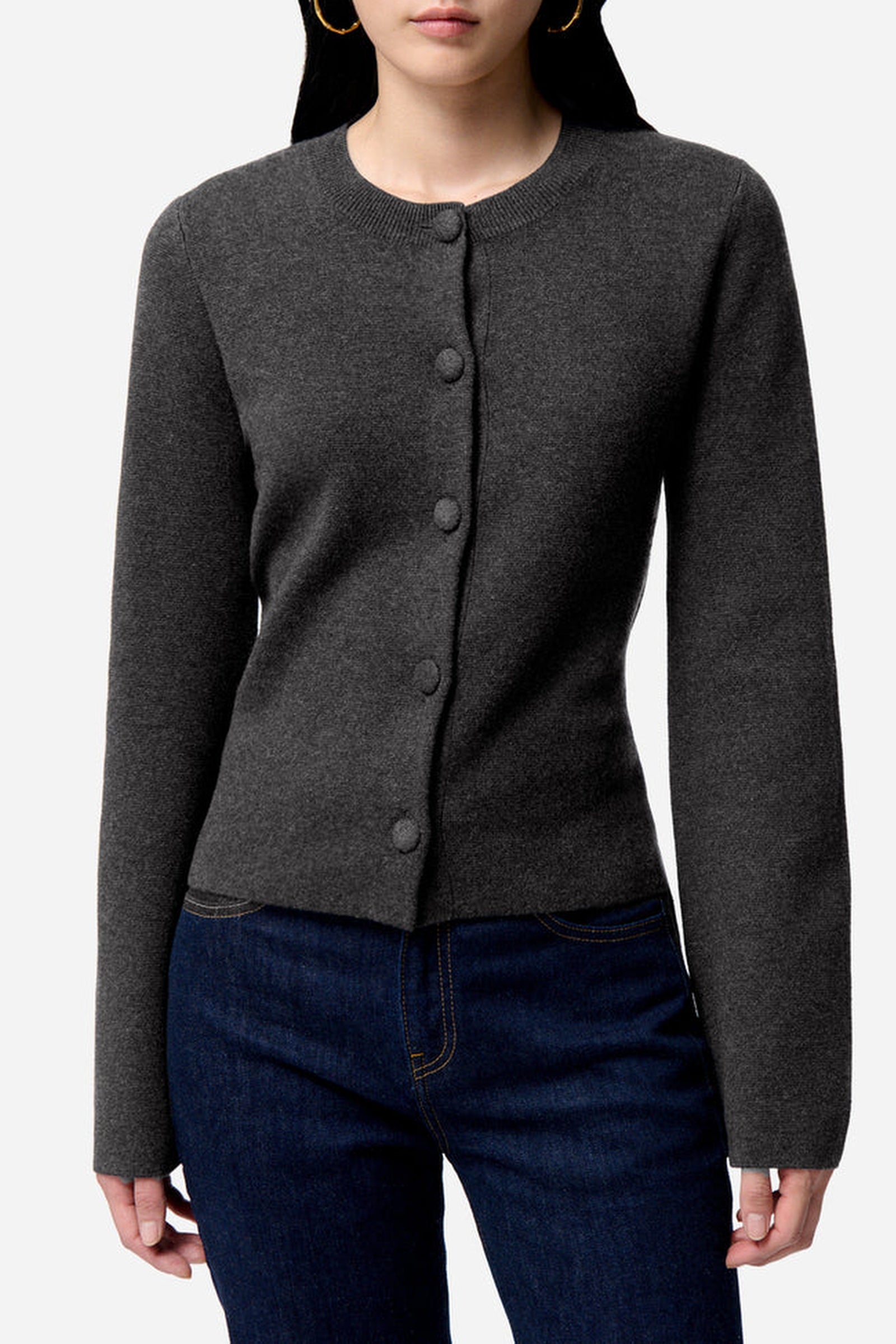RECO : 110 // Cardigan Firmin en laine mélangée - Anthracite