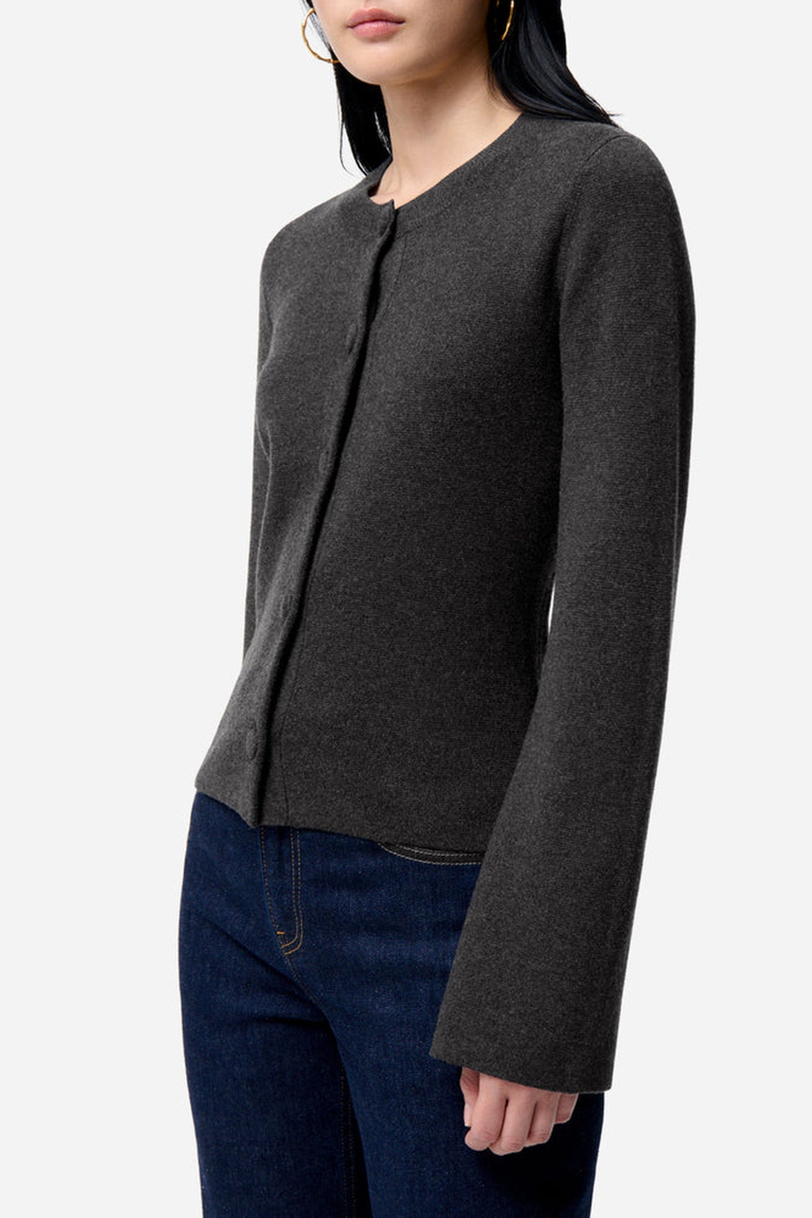 RECO : 110 // Cardigan Firmin en laine mélangée - Anthracite