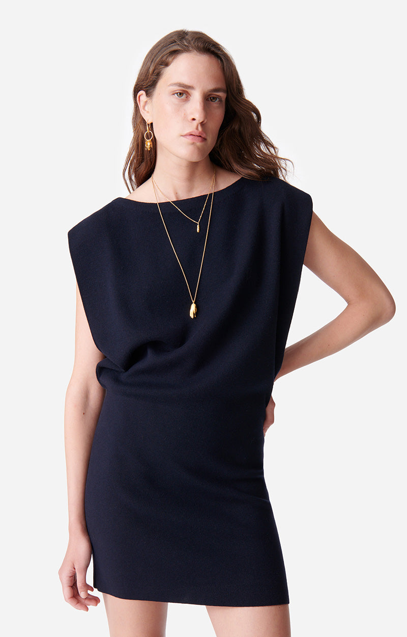 21 QTY NEW // MARINE / Robe Dorotea - MARINE