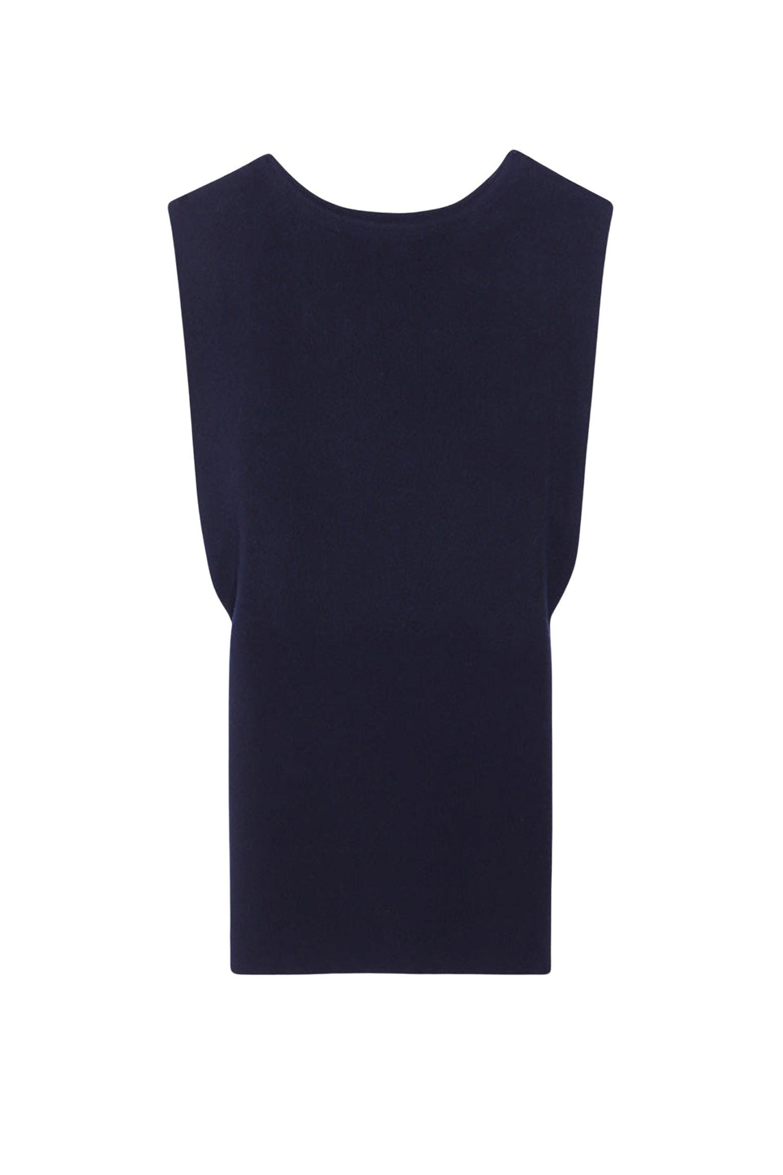 Robe courte à col bateau Dorotea en laine mélangée - Marine